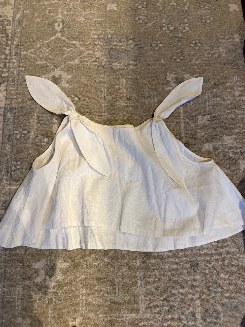 NWOT Posse white linen tie top